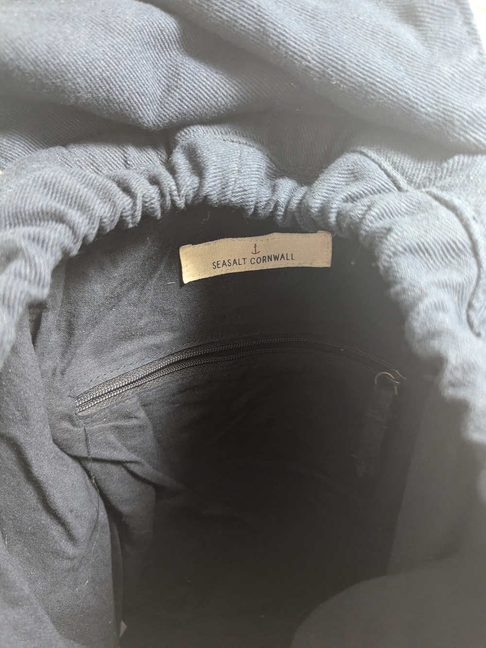 Navy Canvas Backpack - Picture 4 of 6